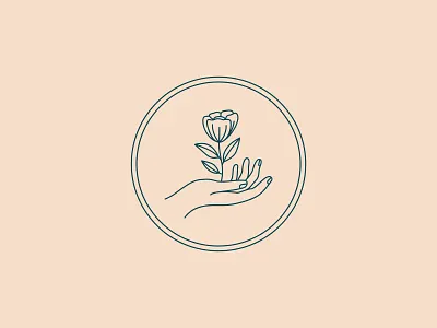 Sneak Peek circle circle logo design flower flower illustration flower logo hand hand illustration illustration illustration design logo vector