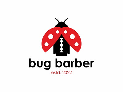 bug barber barber bug logo razor