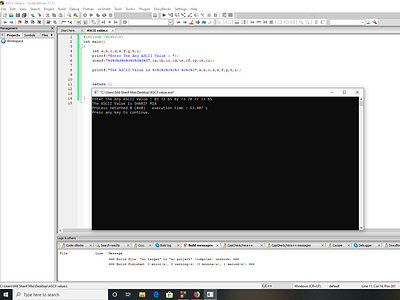 ASCII value c c porgrammer c programming code develope developement program programmer programming