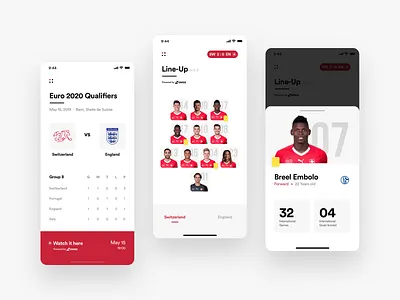 Football Federation App - Dashboard & Lineup app clean dash dashboard football interface ios lineup minimal minimalist platform player players scandinavian soccer sports stats team ui ux