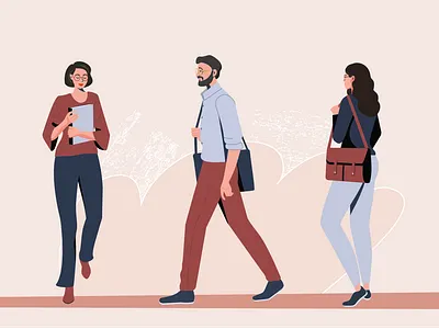 Working day app charachter character color design fashion flat graphic illustration illustrator love ui ux vector woman