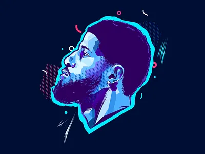 Paul George - Sport Illustration art basketball colorful design draw energy illustration illustrator illustrator draw nba paul george pop shapes vector vector art