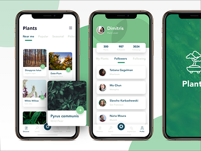 Plants Encyclopedia app design encyclopedia mobile plants sketch ui