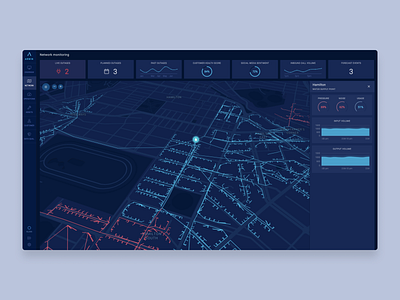 Water utilities monitoring analytics data map ui web