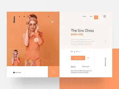 Bikino Sinc - Product Detail Page clothing store creative ecommerce fashion fashion blog layout design online shop online store product trendy ui ux web web design webdesign website website design