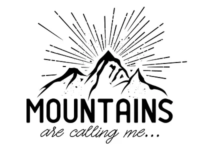 Retro typography design for multiple use badge badgedesign branding design graphic graphicdesign grunge illustration mountain mountain logo retro starburst sunburst typography vector vintage vintage badge vintage logo wanderlust