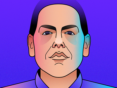 Owen Milgrim digital illustration digital painting digitalart face illustration illustration art illustrator maniac portrait portrait illustration vector vector illustration