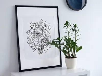 Bloom - Floral Illustration Print art art print art prints black and white art design floral illustration floral illustrations flower illustration illustration illustrator line art line drawing modern florals