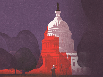 Capitol conceptual digital editorial folioart illustration karolis strautniekas politics usa