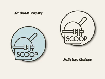 Scoop Ice Cream Logo animation branding clean dailylogochallenge design design agency icon identity illustration illustrator lettering logo minimal photoshop type typography vector web website
