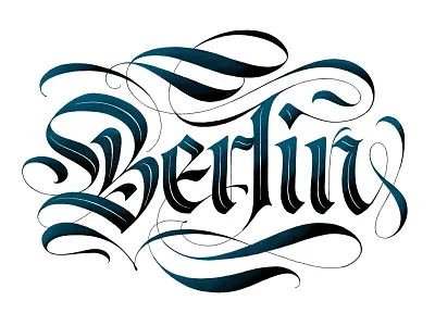 Berlin lettering apple pencil berlin blackletter custom lettering design hand lettering ipad pro lettering lettering art lettering design procreate type typogaphy typophile