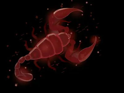 Light Scorpion design flat illustration vector