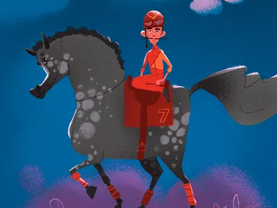 Jockey horse ipad procreate
