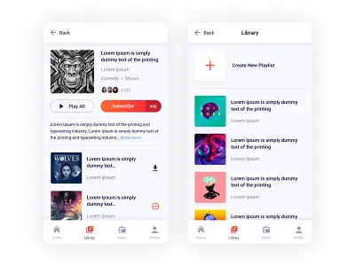 Podcast - Playlist animation app branding design gradient interaction music music app podcast podcast app podcasting product product design typography ui uiux ux