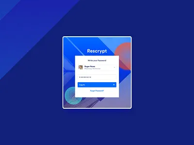 Rescrypt — Login authoritation design login page password product design sign in ui ux web design z1