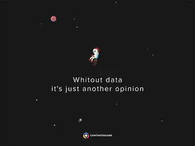 Without data it's just another opinion illustration illustrator space