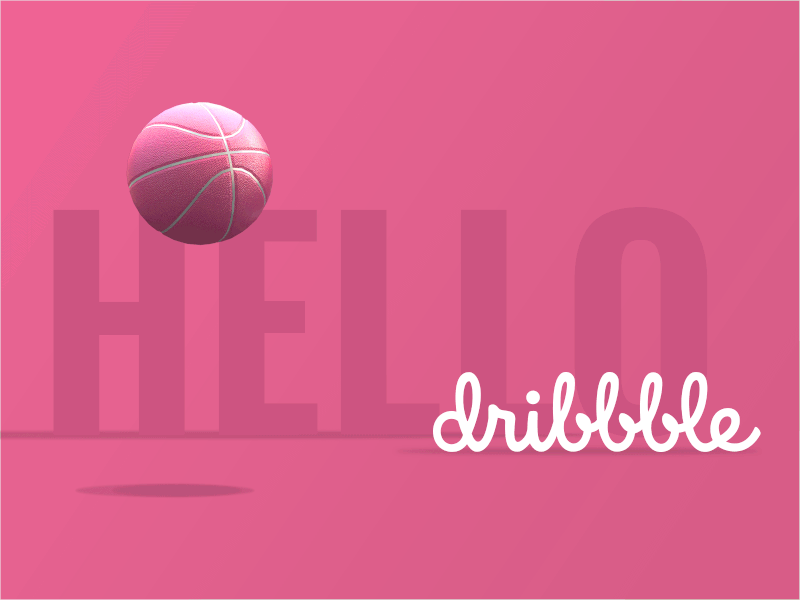 Hello Dribbble animation dribbble invitation firstshot hellodribbble new