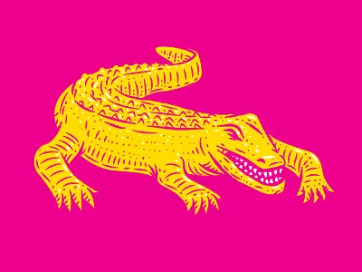Illustration gator illustration retro supply co