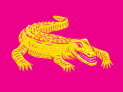 Illustration gator illustration retro supply co