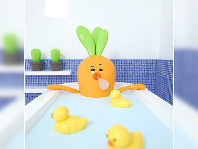 Summer Story_05 c4d carrot dusk summer swimmer