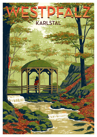 Karlstal digital folioart illustration landscape nature poster rui ricardo travel