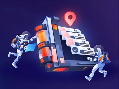 Upgrade 2.5d - two android art blue boy car color design dribbble illustration illustrations photoshop style ui ux