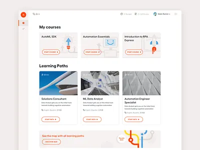 E-learning Platform dashboard ui e learning edtech lms online course ui design