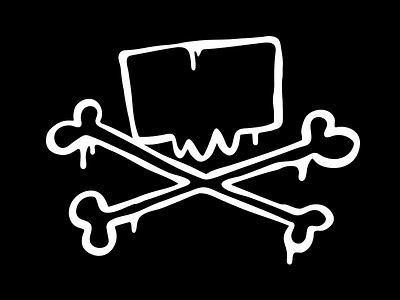 JxR sloppy skull logo 80s blake stevenson bones branding cartoon character design hipster icon illustration jetpacks and rollerskates jetpacksandrollerskates logo retro skateboarding skull vector