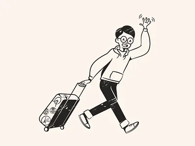 Byeeeee! art brand illustrations character character design illustration retro