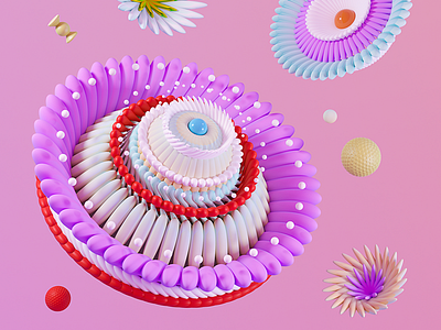 flower. 3d 3d art 3d artist 3dart abstract cgi circles colorful design digitalart flower geometry illustration lines minimal reflection render shapes sphere texture