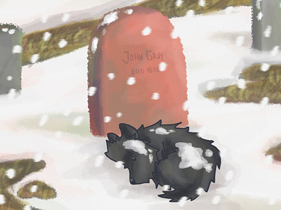 Greyfriars Bobby animation art branding design digital drawing icon illustration painting vector