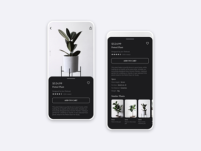 Plant Shop app clean ui design flat ios iphone iphonex minimal mobile mobile app mobile app design mobile design mobile ui shop shopping app typography ui ui ux ux ux ui