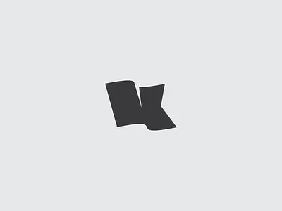 Letter K banner flag letter k logo monogram