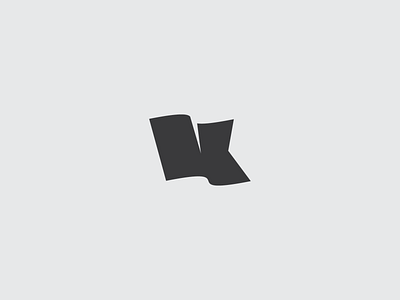 Letter K banner flag letter k logo monogram