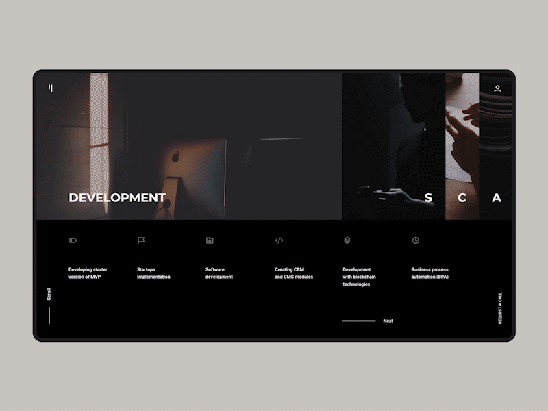 ADM Group after effects black design interaction motion motion design services ui ux