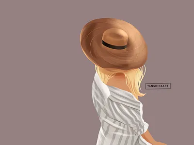 Girl art digital digital art drawing fashion illustration ui