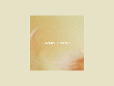 I Won't Wait Single Artwork album artwork creative direction movement orange photography single typography yellow