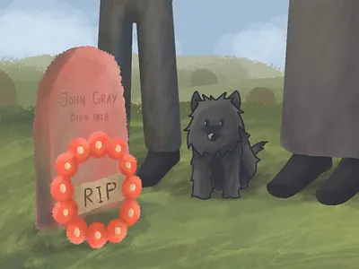 Greyfriars Bobby animation art branding design digital drawing icon illustration painting vector