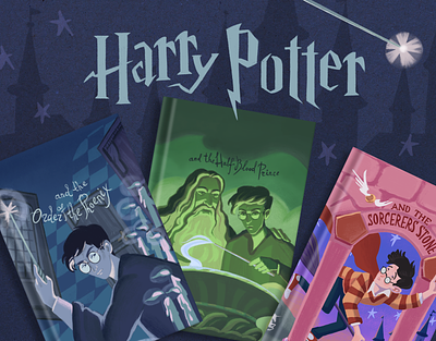 Harry Potter: Book Covers & Merchandise artwork book book cover branding character character design design graphic design harry potter illustration