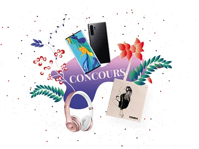 Femina magazine art direction concours femina graphic design illustration shapes summer