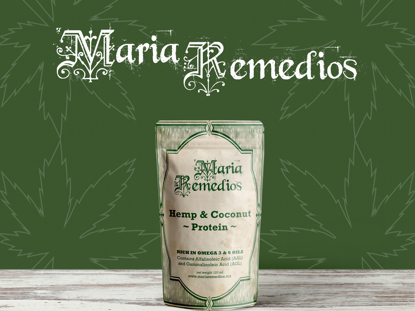 Example of Maria Remedio Plastic Pouch Packaging Mockup