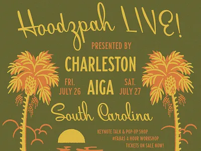 Charleston FABAS Event! charleston hoodzpah palm tree retro sun sunset