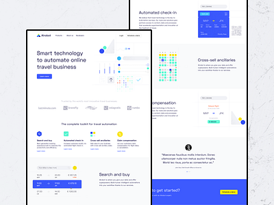 Airobot Landing Page geometry landing page layout technology travel website