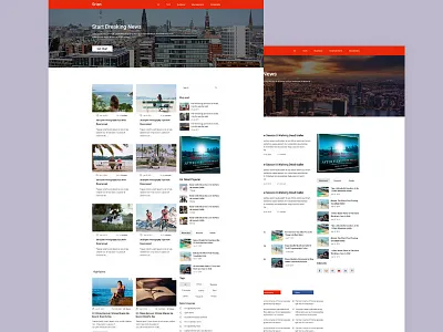 Srian Blog Psd Template design illustration photoshop psd ui ux web webdesign website