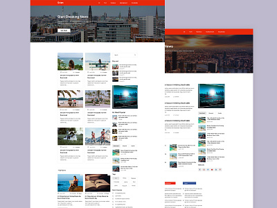 Srian Blog Psd Template design illustration photoshop psd ui ux web webdesign website