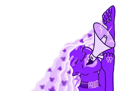 Violet/Spirit character character concept character creation design digital painting female character illustration pride 2019 violet