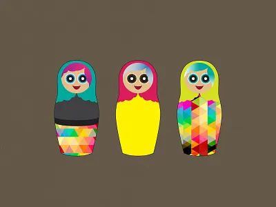 Babushka | Matryoshka doll design graphic design illustration poster vector vector artwork