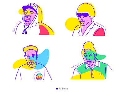 We Love Tyler pt2 colorful design drawing flats graphic illustration