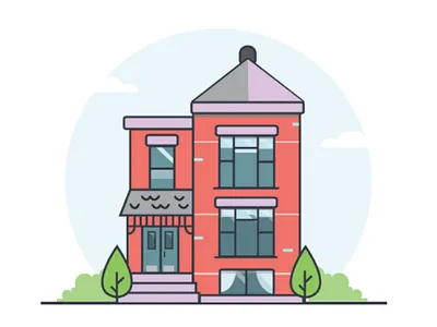Home design ui illustration home