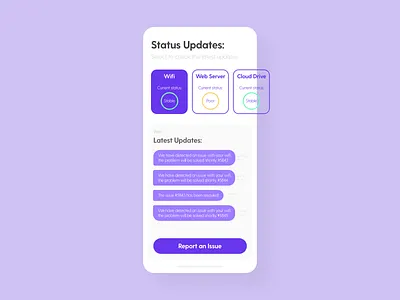 Status Update - DailyUI - 081 challenge daily dailyui dailyui 081 dailyuichallenge dailyuidesign experience interaction interface ixd latest status status update ui uiux update user ux